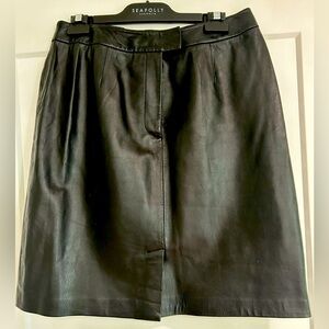 Vintage Alfani Petite Womens Lamb Leather Skirt Sz12